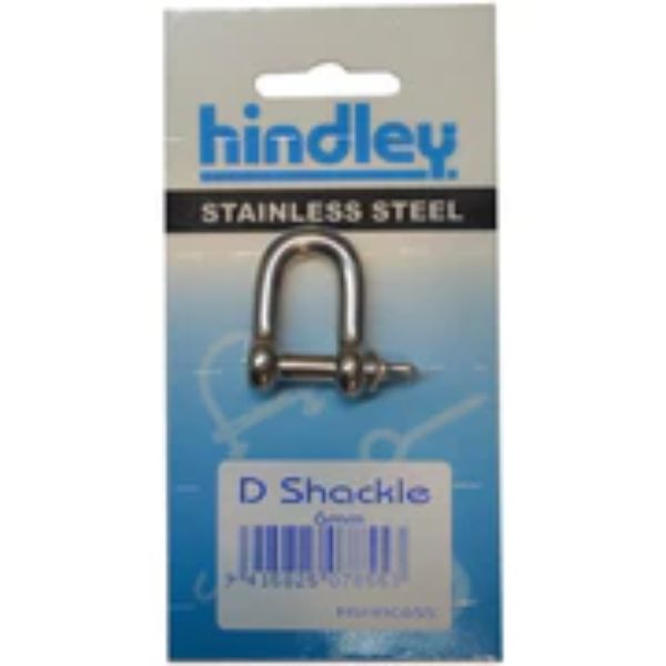 Stainless D Shackle 6mm Carded Carded