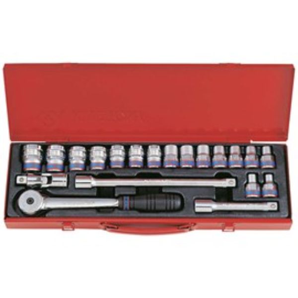 KING TONY 20pc 1/2DR 12pt socket SET 8-27mm