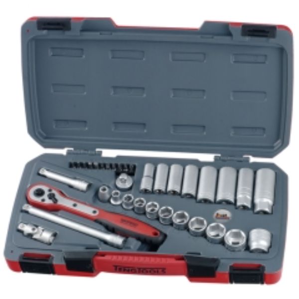 Teng 35pc 3/8in Dr. Imperial Reg/Deep Socket Set