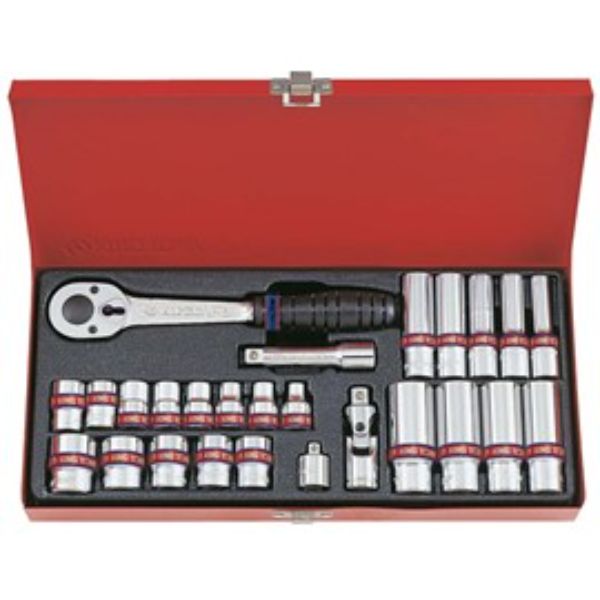 KING TONY 3/8DR 26PC socket SET 1/4-13/16