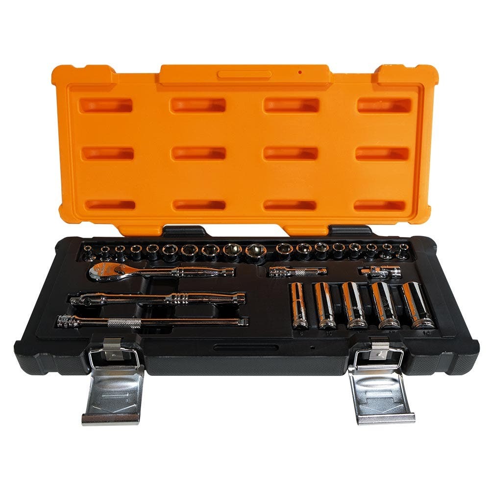 28 Pc. 1/4 in Drive Metric/SAE Socket Set