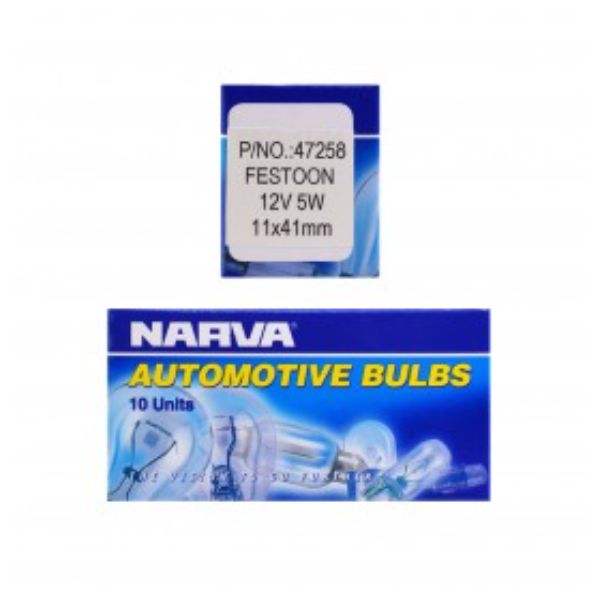 NARVA GLOBE 24V 5W 11X41MM FESTOON PK10