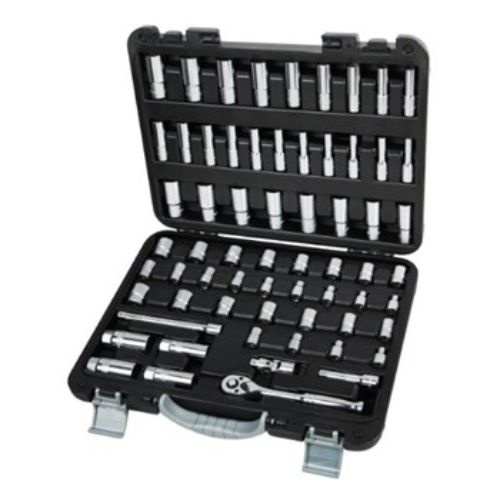 AmPro Socket Set 3/8IN Dr 6-22mm / 1/4IN -7/8IN Metric/SAE 64pc in Blowcase