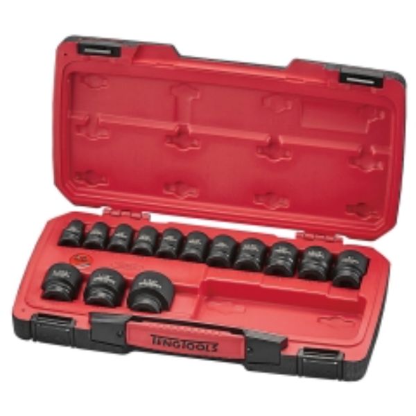 Teng 18pc 1/2in Dr. AF Reg. Impact Socket Set 6-Pnt