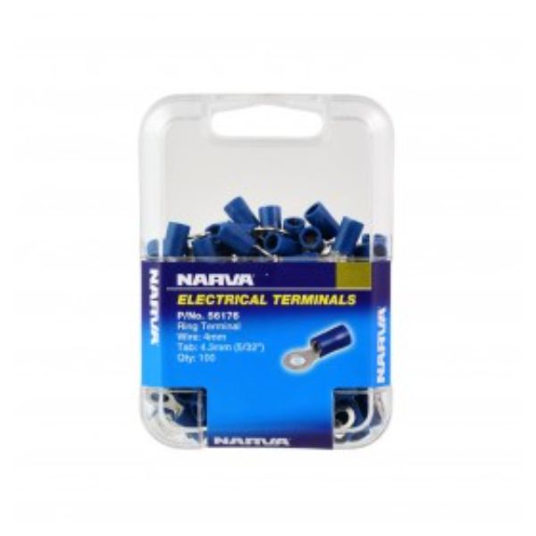 NARVA TERMINAL RING BLUE 4.3mm