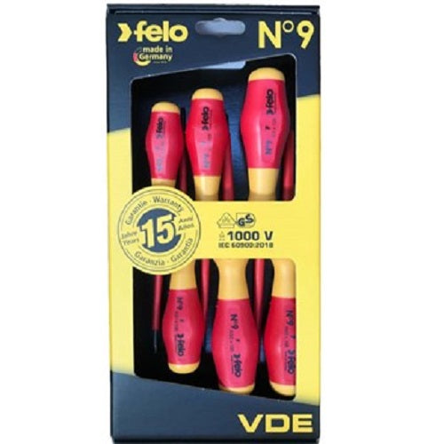 Felo 913 Screwdriver Set 6pc VDE Insulated