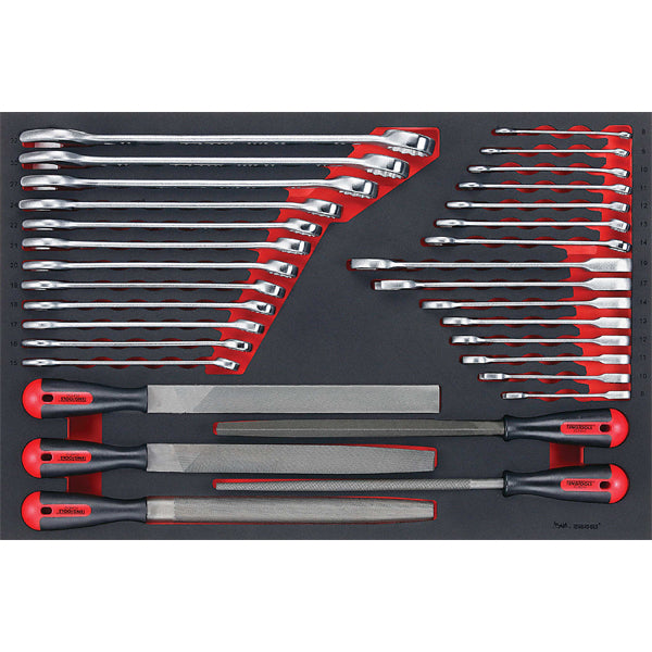 Teng 32pc Roe Spanner Std & Rat & File Set EVA