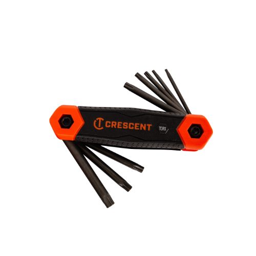 CRESCENT FOLDING HEX KEY TORX 8PC