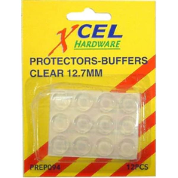 Protectors-Buffers Clear Stick On 13mm - Card Of 12