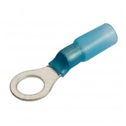 H/SHRINK RING TERMINAL BLUE 6.3MM PK20