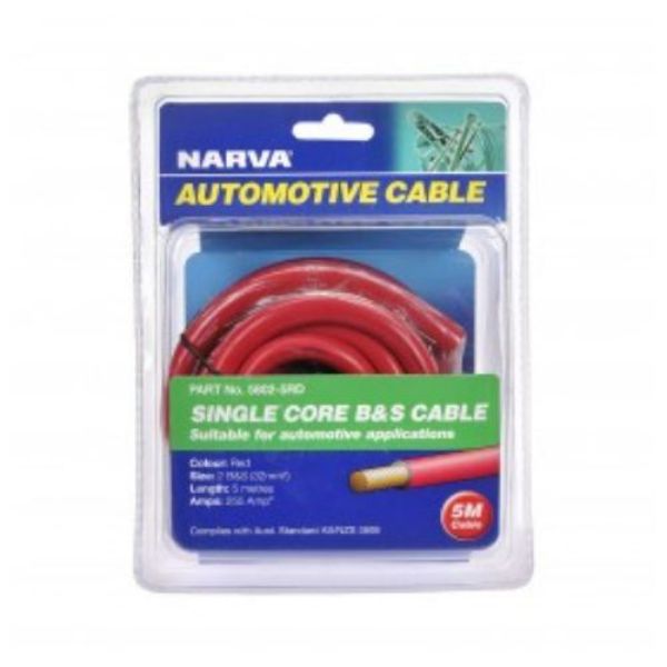 BATTERY CABLE 2B&S 255A 5M RED