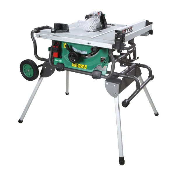 HIKOKI 254MM WORKSITE TABLE SAW INC. STAND & WHEELS