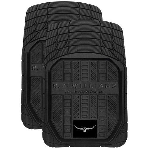 RMW RUBBER FRONT MATS BLACK SET OF 2