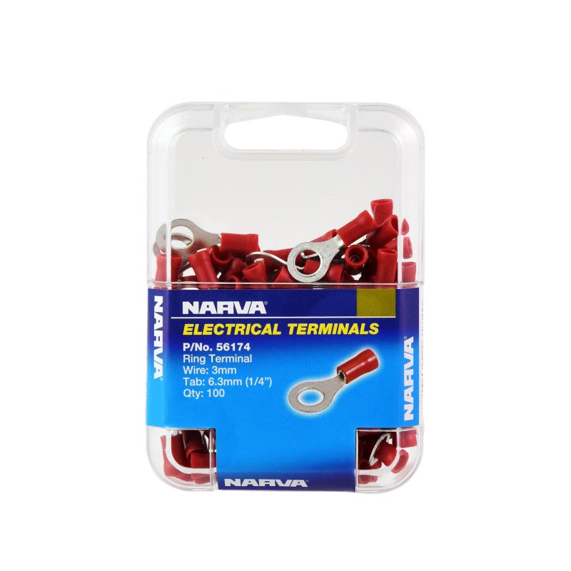 NARVA TERMINAL RING RED 6.3mm