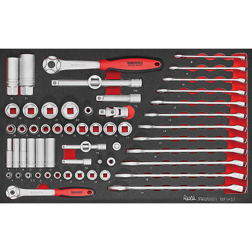 Teng 57pc Spanner And Socket Set EVA