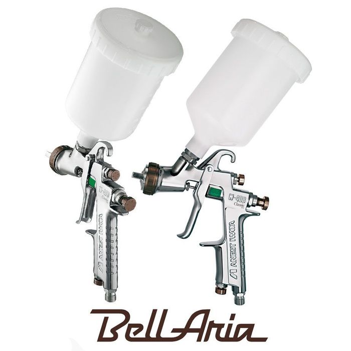 IWATA GRAVITY SPRAYGUN W400 BELL ARIA 1.3MM + 600ML POT