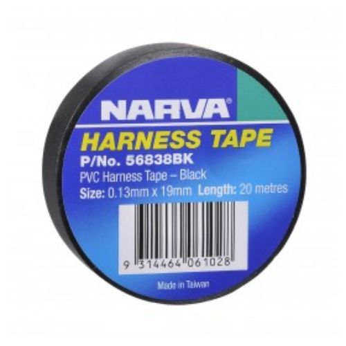 PVC HARNESS TAPE BLACK 19MM