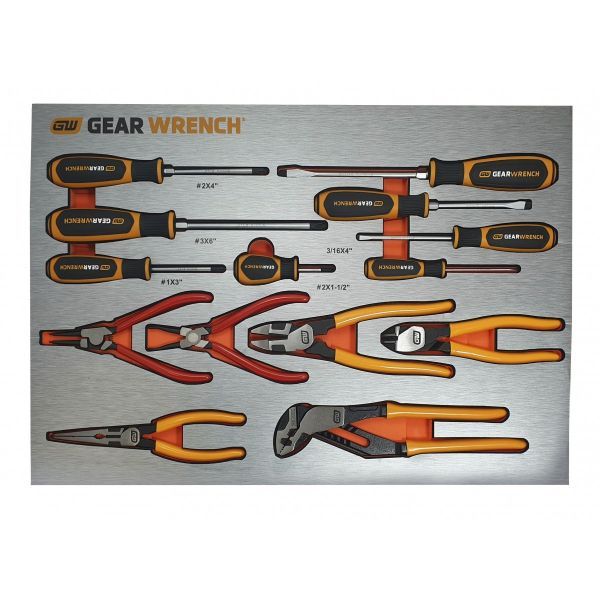 14PC SCREWDRIVER & PLIER SET IN EVA TRAY