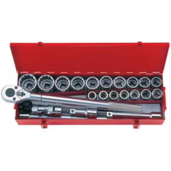 KING TONY 23PC 12pt 3/4 DR SAE socket SET