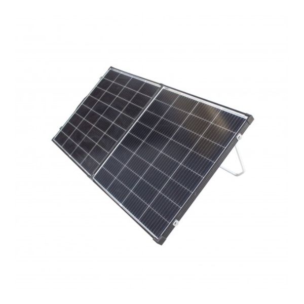 200W DUAL CHARGE PORTABLE FOLDING SOLAR KIT WITH ACCESSORIES