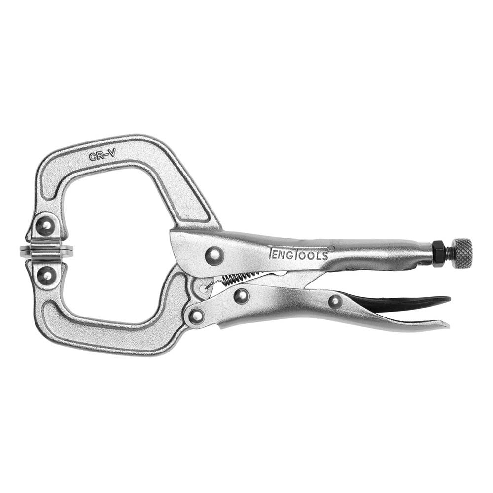 Teng 6in C-Clamp Locking Plier w/Swivel Pad