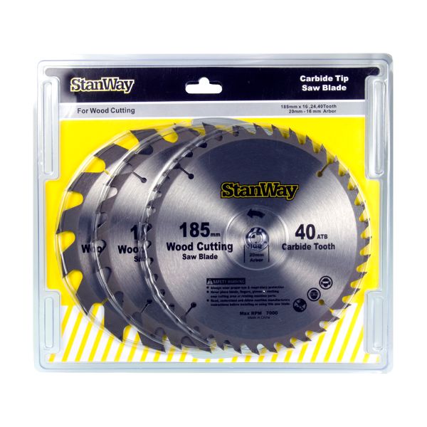 #185Mm 16-24-40T Saw Blade Set-3