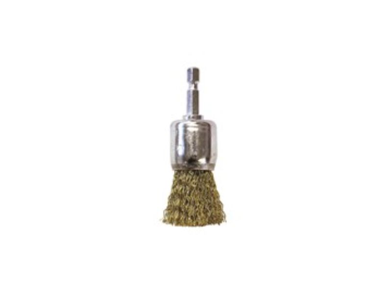 JOSCO Brush Cup 25 6.3 Hex Spindle Brass Coated