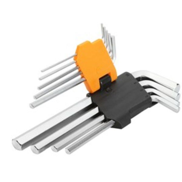 TOLSEN 9Pcs long arm hex key set