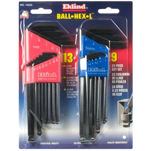 #13222 BALL HEX KEY SET-COMB