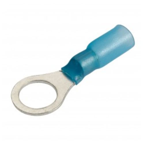 H/SHRINK RING TERMINAL BLUE 8.4MM PK20