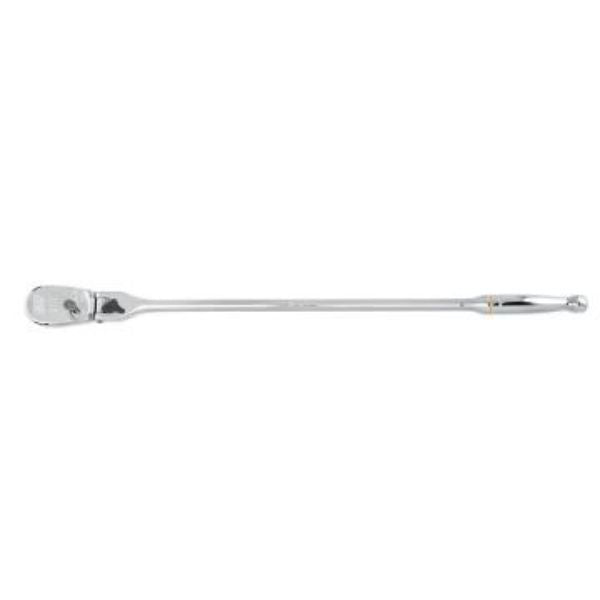 GEARWRENCH 1/2 INCH Drive 90-Tooth Locking Flex Head Teardrop Ratchet 24 INCH