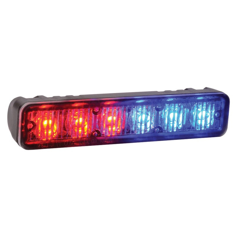 WARNING LIGHT BONNET 12/24V 6 LED RED/BLU