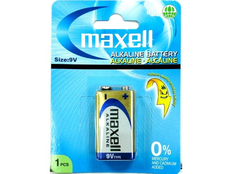 MAXELL ALKALINE BATTERY 9V 1 PACK BLISTER