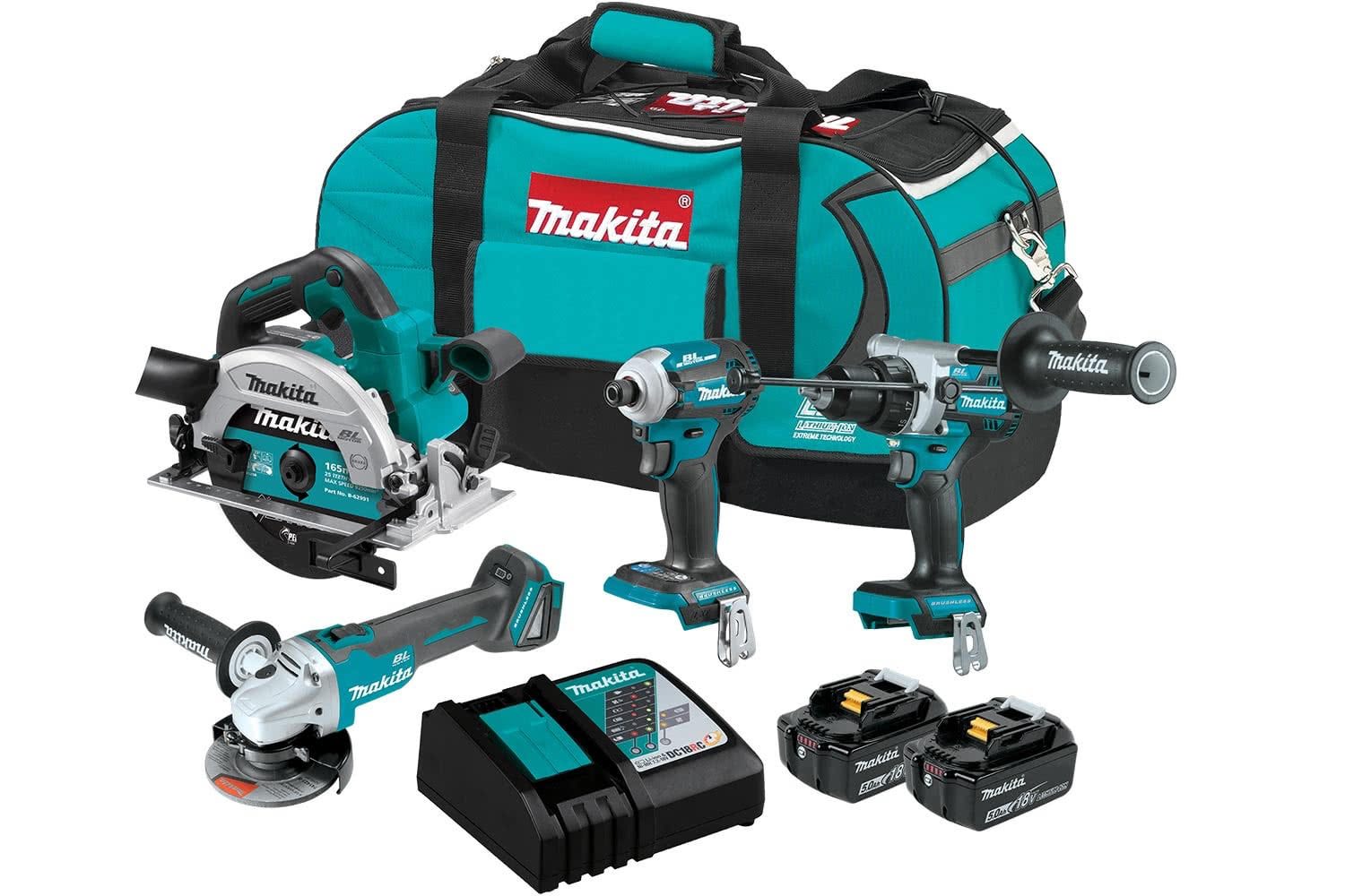 Makita 18V LXT Brushless 4-Piece Combo Kit