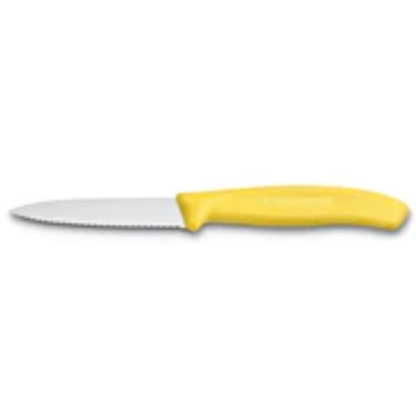 Paring Knife 6.7636 - 8Cm Wavy Blade Yellow Handle Victorinox