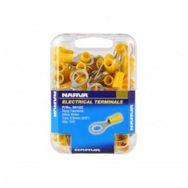 NARVA TERMINAL RING YELLOW 9.5mm