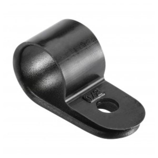 NYLON P CLIPS BLK PLASTIC 12.7MM ID 100pkt