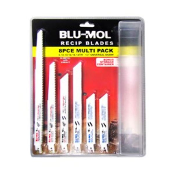 BLU-MOL 8 PCE RECIP BLADE MULTI-PAK