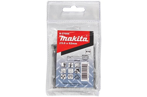 Makita Hss Dend Drillbit5.2X62mm Pk10