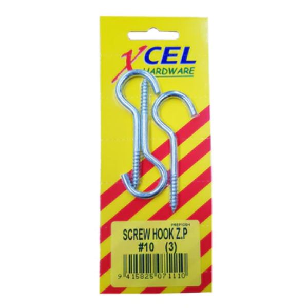 Screwhook Zp Xcel 10 - 69 X 3.9mm 3 Per Card