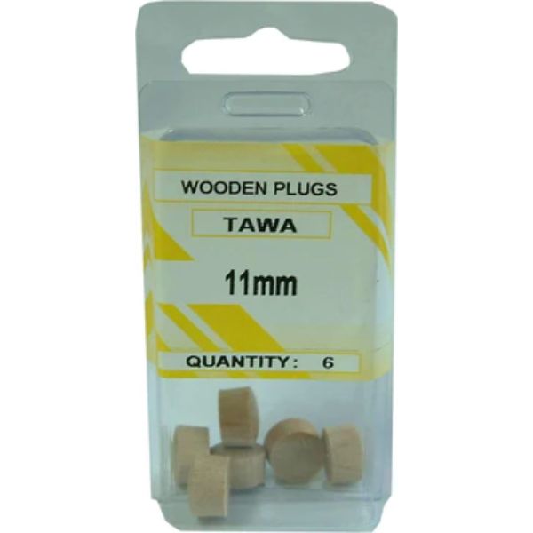 Wooden Plug Buttons Tawa 16mm 4/Pack