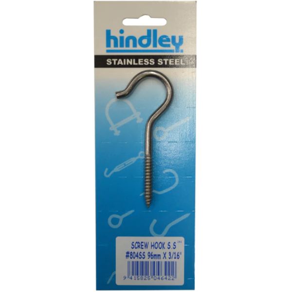 Screw Hooks 804Ss 96mm X 3/16In