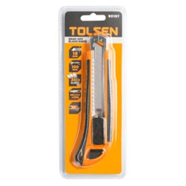 TOLSEN SNAP OFF BLADE KNIFE 18 x 100mm SEALED NEW PACKAGING