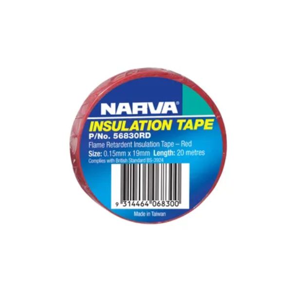 NARVA TAPE PVC FLAME RETARD RED