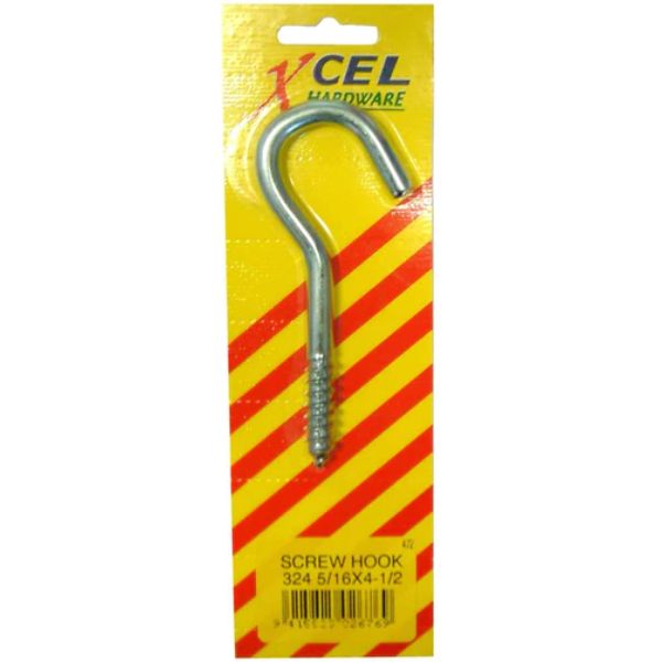 Screw Hooks Z.P. 324 -1 Per Cd- 5/16 X 4 1/2In 5/16 X 4-1/2