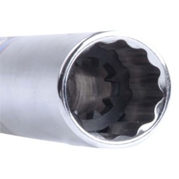 KING TONY 3/8DR 18MM 12PT S/P socket RUBBER 65MM LONG