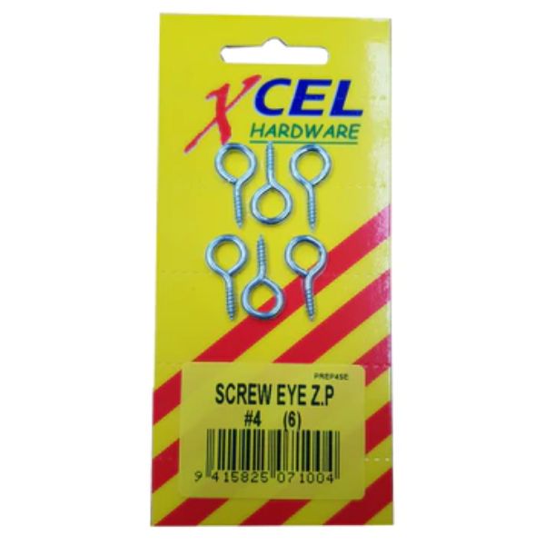 Screweye Zp-Xcel 4 - 25 X 2mm 6 Per Card 6 Per Card