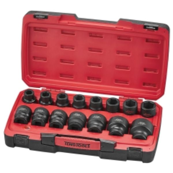 Teng 17pc 3/4in Dr. MM Reg. Impact Socket Set 6-Pnt