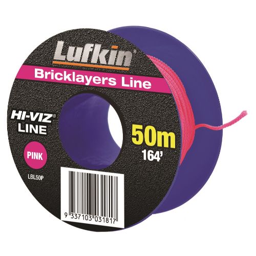 LUFKIN BRICKLAYERS LINE PINK 50M LBL50P