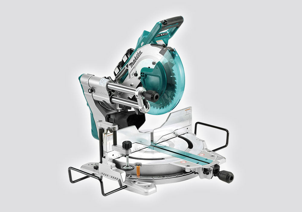 MAKITA 18Vx2 LXT BL MITRE SAW 255mm Kit WITH 2X5.0AH BATTERIES AND CHARGER